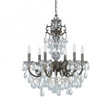 Crystorama 5196-EB-CL-MWP - Legacy 6 Light Hand Cut Crystal English Bronze Chandelier