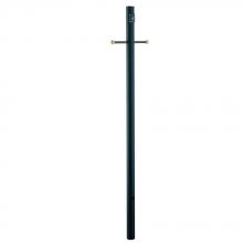 Acclaim Lighting 98BK - 7-ft Black Direct Burial Post With Outlet And Cross Arm - Matte Black