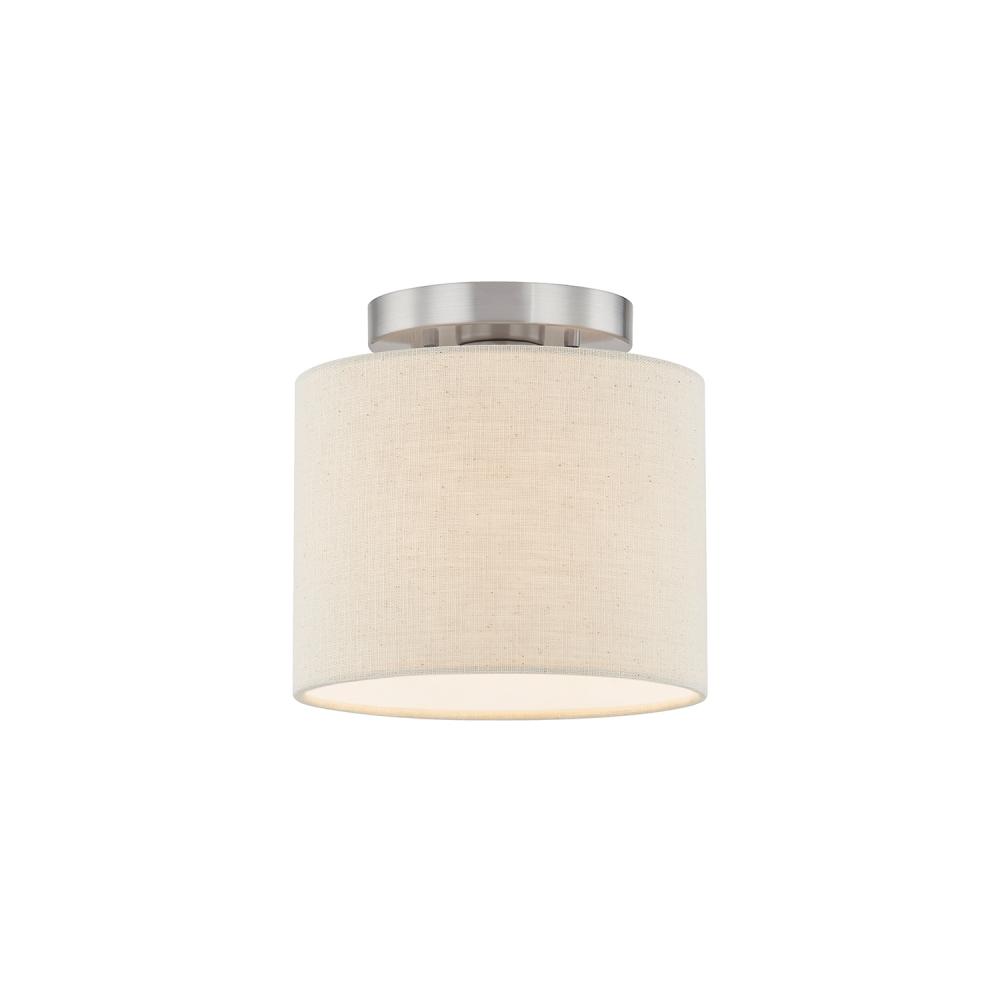 Classic 8&#34; Drum Semi-Flush w/ Open Bottom