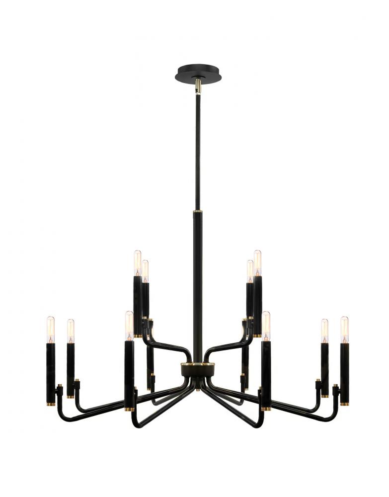 Bedford 48&#34; 2-Tier 15-Light Chandelier