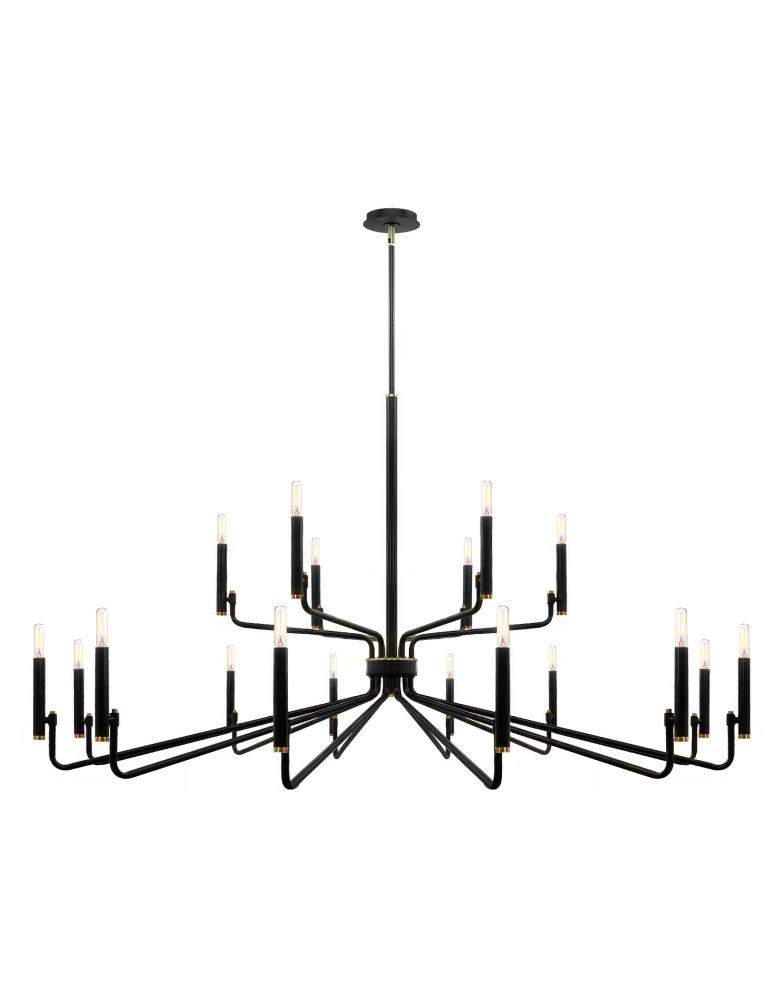 Bedford 57&#34; 2-Tier 18-Light Chandelier