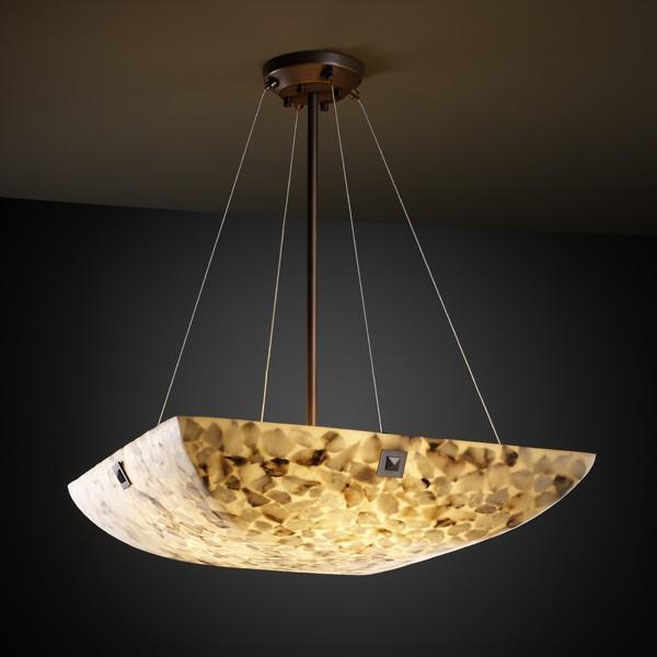 24&#34; Pendant Bowl w/ CONCENTRIC CIRCLES FINIALS