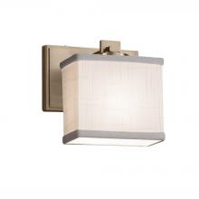 Justice Design Group FAB-8447-55-WHTE-BRSS - Era ADA 1-Light Wall Sconce