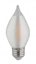 Satco Products Inc. S23413 - 4 Watt C15 LED; Satin Spun; Clear; Medium base; 2700K; 300 Lumens; 120 Volt