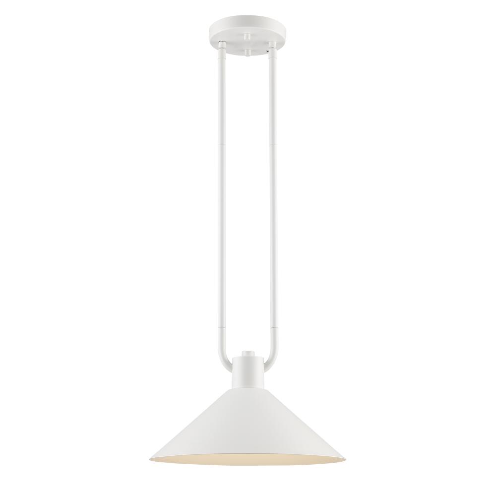 1LT PENDANT-12&#39; DOUBLE ROD-WH