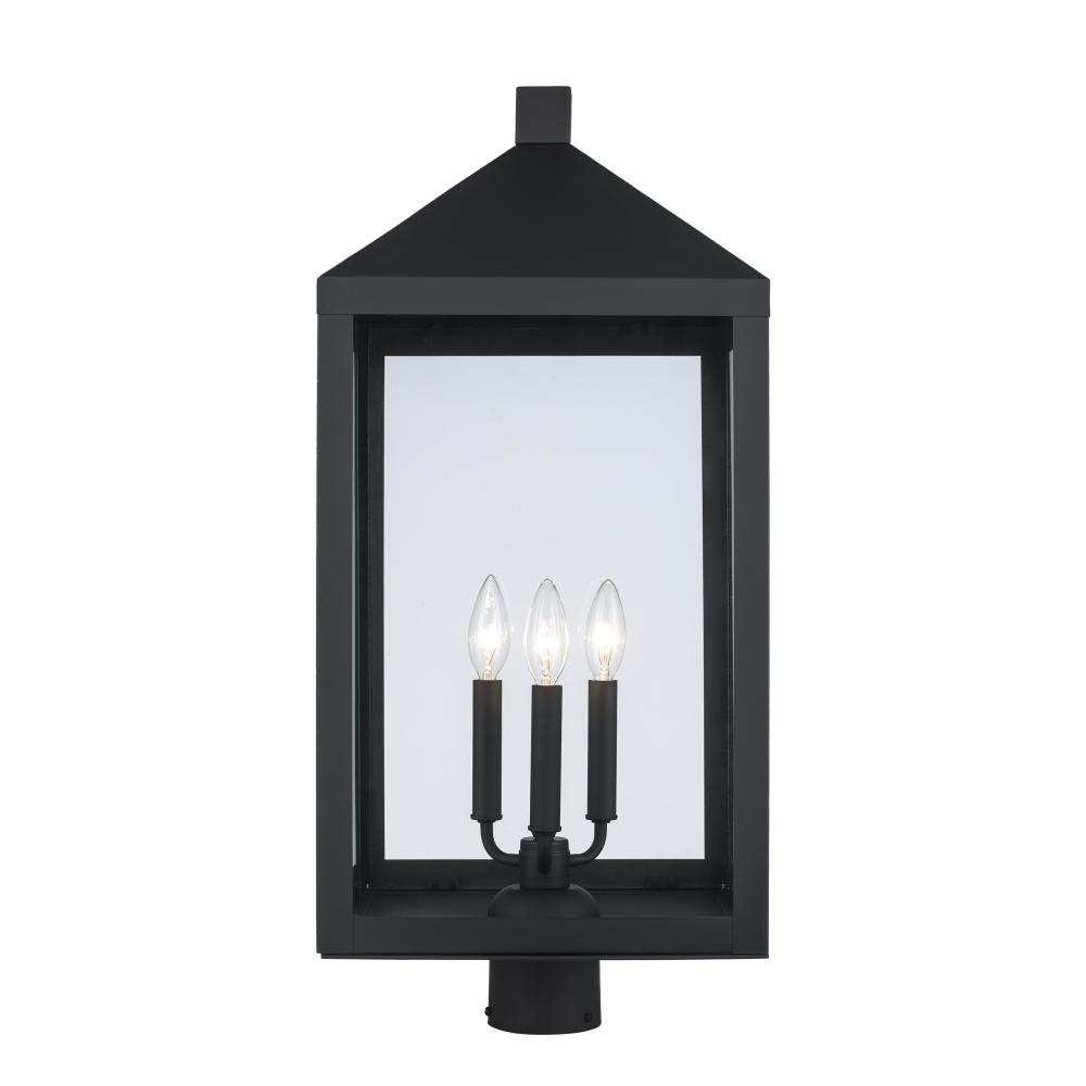 3LT POST TOP-12&#34; CLEAR GLASS-B