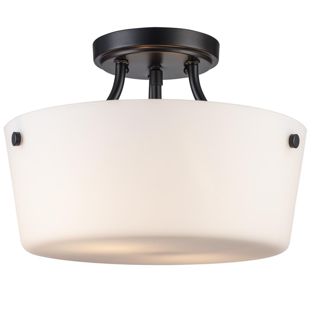 2LT SEMIFLUSH-SQR BOWL-BK-WHIT
