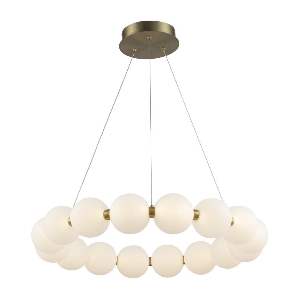 26&#34; LED PENDANT-PEARL RING-SML
