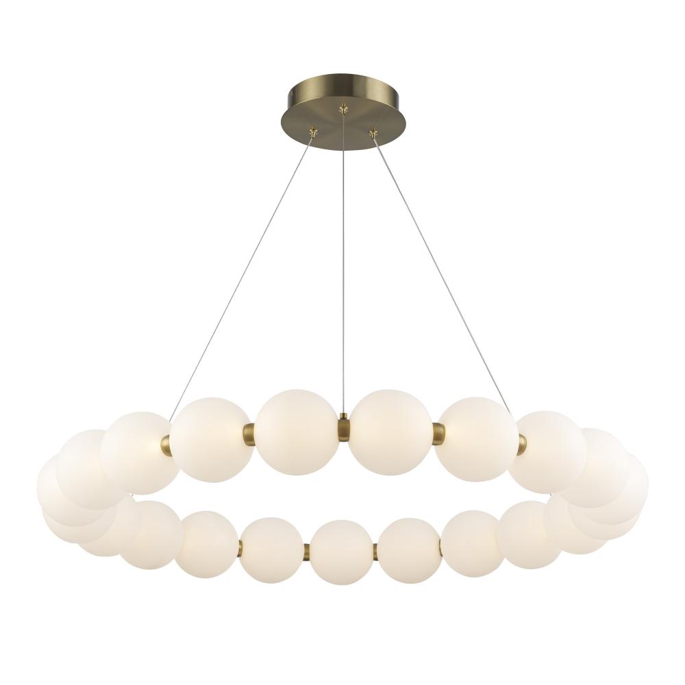 33&#34; LED PENDANT-PEARL RING-MED