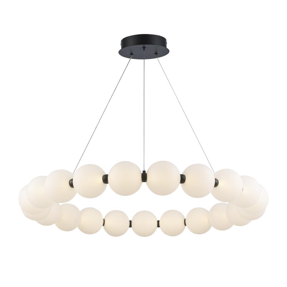 33&#34; LED PENDANT-PEARL RING-MED