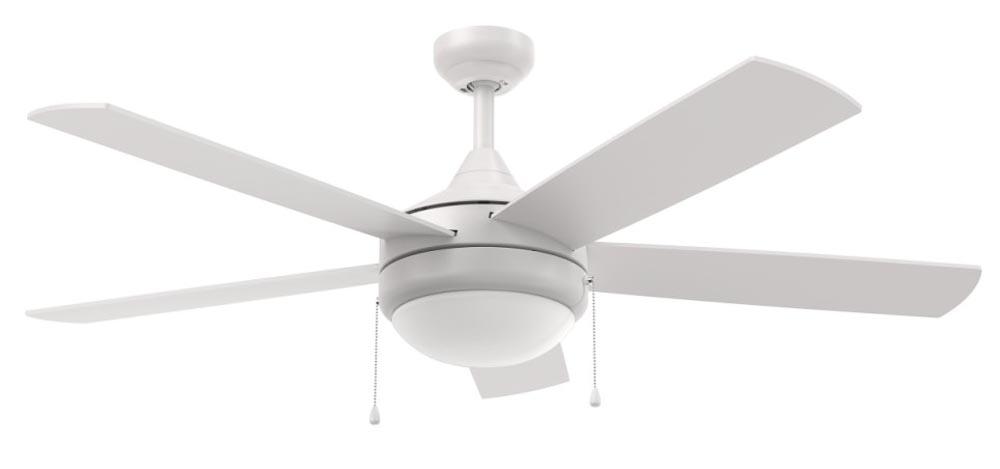2LT 52&#34;FAN- 5 BLADES-E26-WH-1/2&#34; ROD