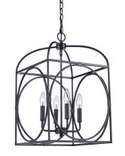 Trans Globe 10514 ROB - 4LT-PENDANT-ANTIQUE CAGE-ASL