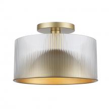 Trans Globe 16242 AG - 2LT SEMIFLUSH-12.5" INNER DOME