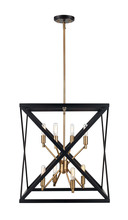 Trans Globe 71058 ROB/AB - 8LT PENDANT AWRY STEEL-ROB/AB