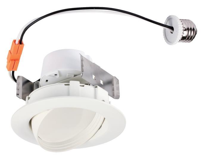 10W Sloped Recessed LED Downlight 4&#34; Dimmable 3000K E26 (Medium) Base, 120 Volt, Box