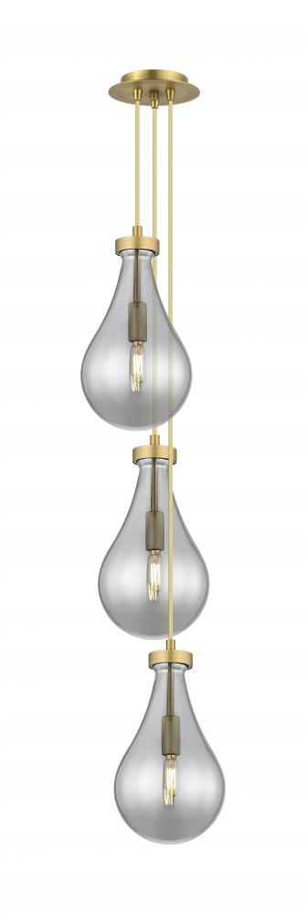Owego - 3 Light - 7 inch - Brushed Brass - Multi Pendant
