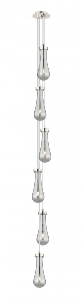 Owego - 6 Light - 7 inch - Polished Nickel - Multi Pendant