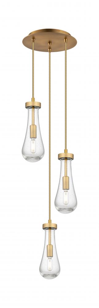 Owego - 3 Light - 13 inch - Brushed Brushed Brass - Multi Pendant