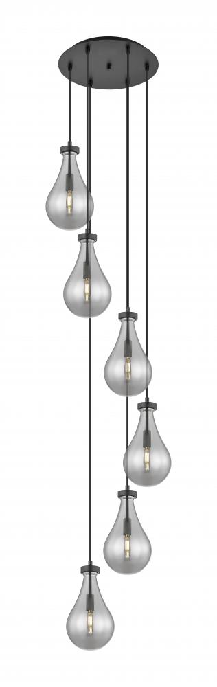 Owego - 6 Light - 16 inch - Matte Black - Multi Pendant