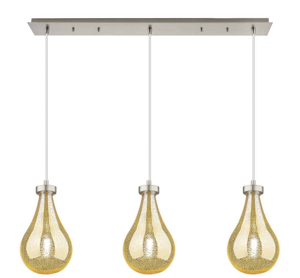 Owego - 3 Light - 37 inch - Brushed Satin Nickel - Linear Pendant