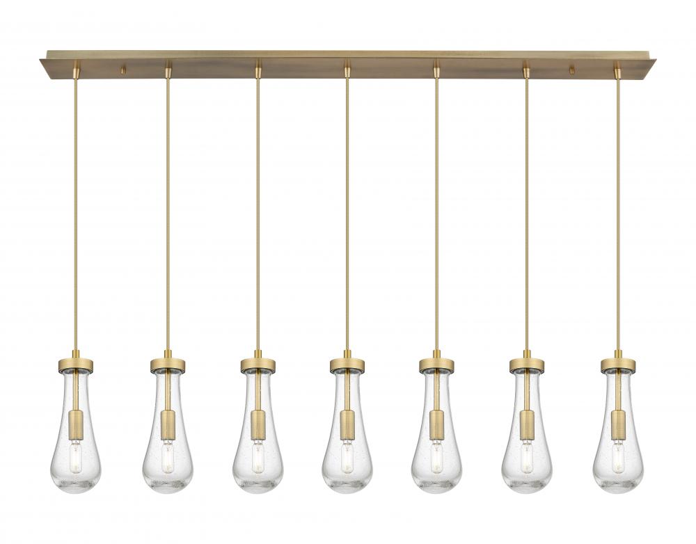 Owego - 7 Light - 49 inch - Brushed Brushed Brass - Linear Pendant