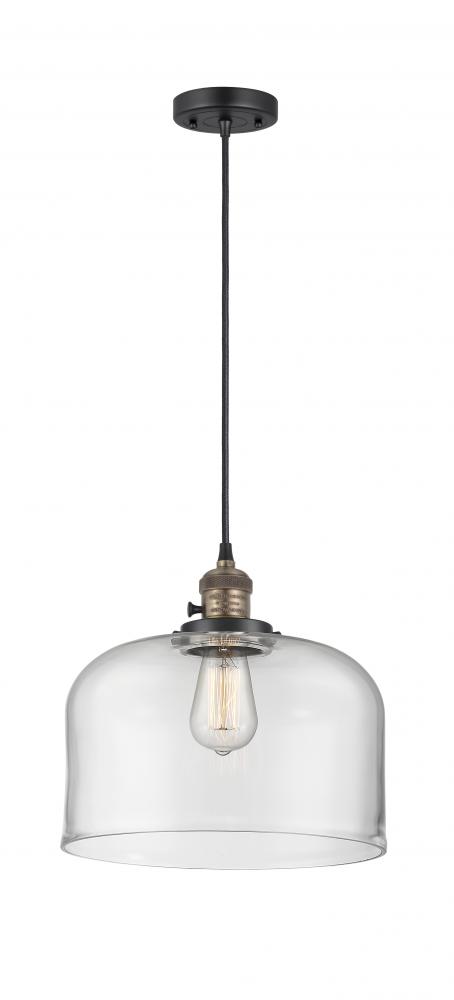 Bell - 1 Light - 12 inch - Black Antique Brass - Cord hung - Mini Pendant