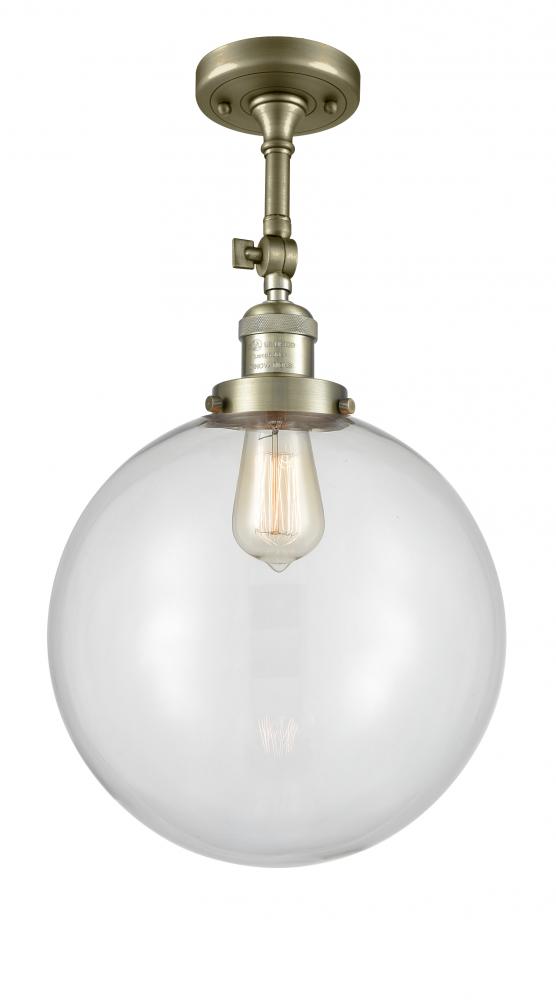 Beacon - 1 Light - 12 inch - Antique Brass - Adjustable Semi-Flush Mount