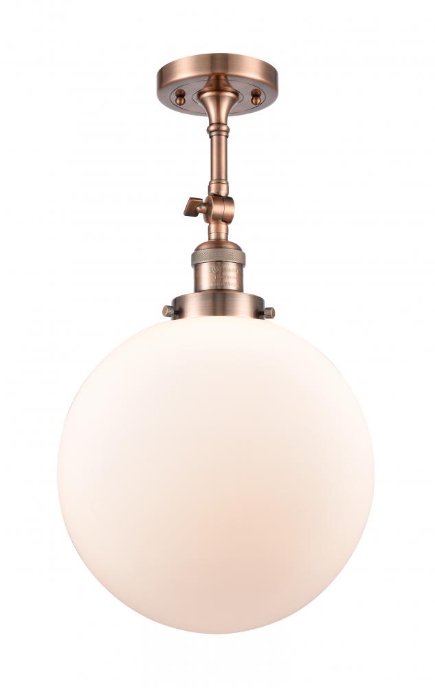 Beacon - 1 Light - 12 inch - Antique Copper - Adjustable Semi-Flush Mount