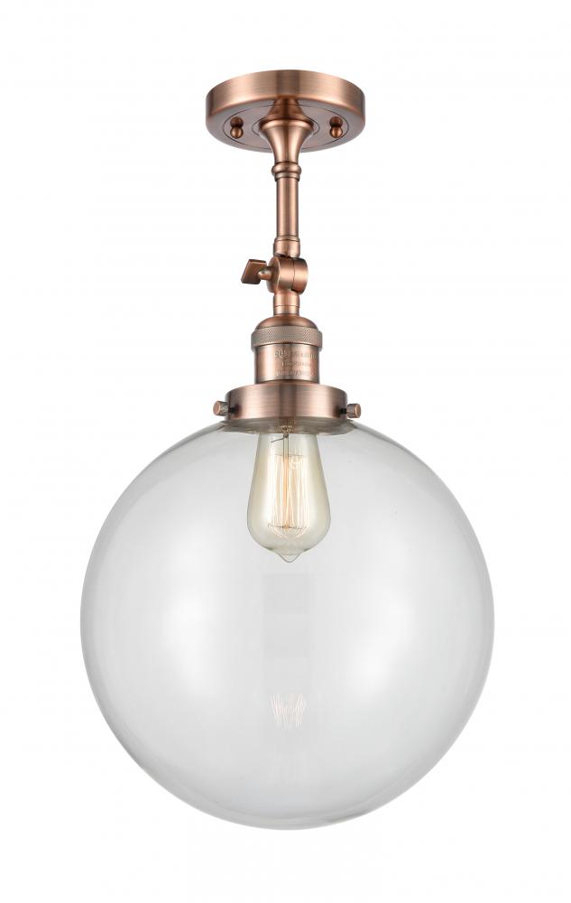 Beacon - 1 Light - 12 inch - Antique Copper - Adjustable Semi-Flush Mount