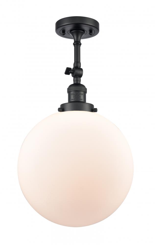Beacon - 1 Light - 12 inch - Matte Black - Adjustable Semi-Flush Mount