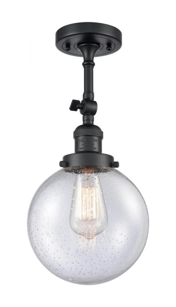 Beacon - 1 Light - 8 inch - Matte Black - Adjustable Semi-Flush Mount