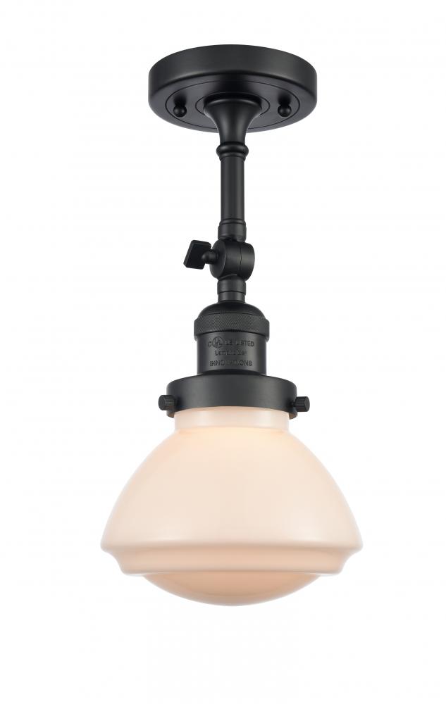 Olean - 1 Light - 7 inch - Matte Black - Adjustable Semi-Flush Mount