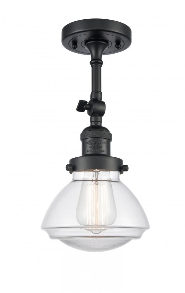 Olean - 1 Light - 7 inch - Matte Black - Adjustable Semi-Flush Mount