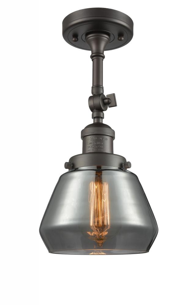 Fulton - 1 Light - 7 inch - Oil Rubbed Bronze - Adjustable Semi-Flush Mount