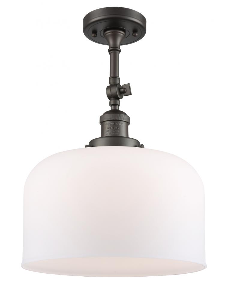 Bell - 1 Light - 12 inch - Oil Rubbed Bronze - Adjustable Semi-Flush Mount