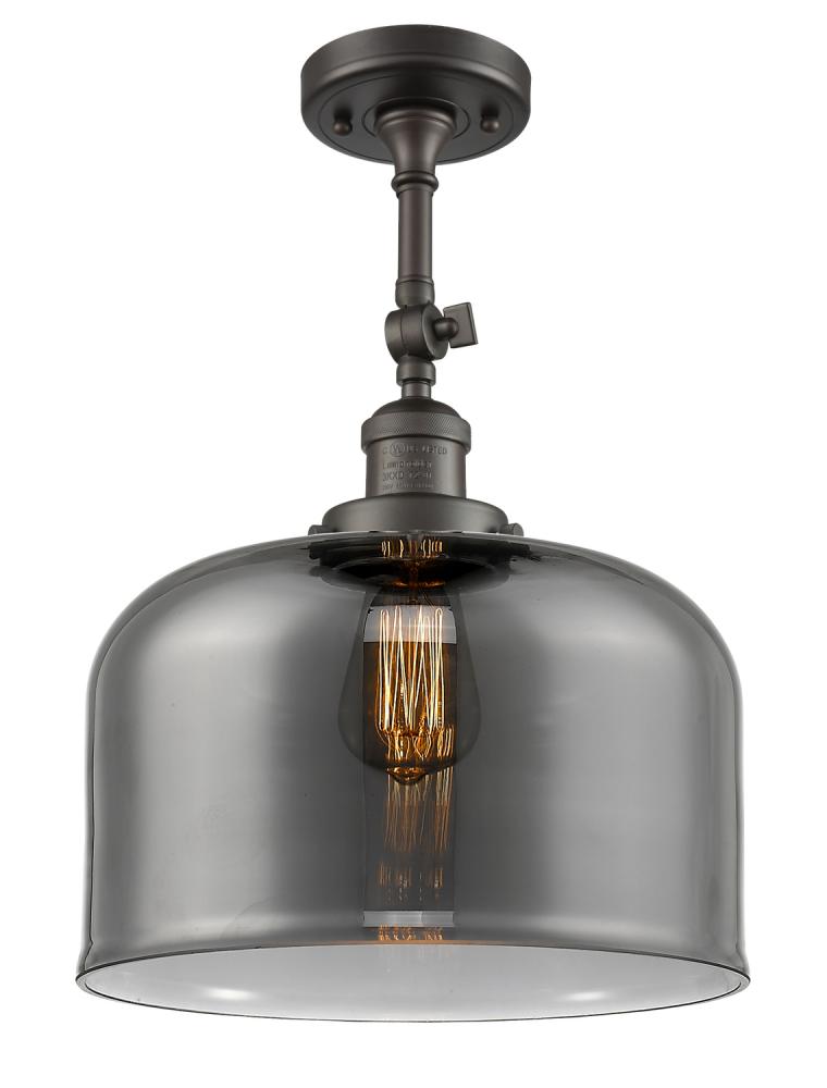 Bell - 1 Light - 12 inch - Oil Rubbed Bronze - Adjustable Semi-Flush Mount