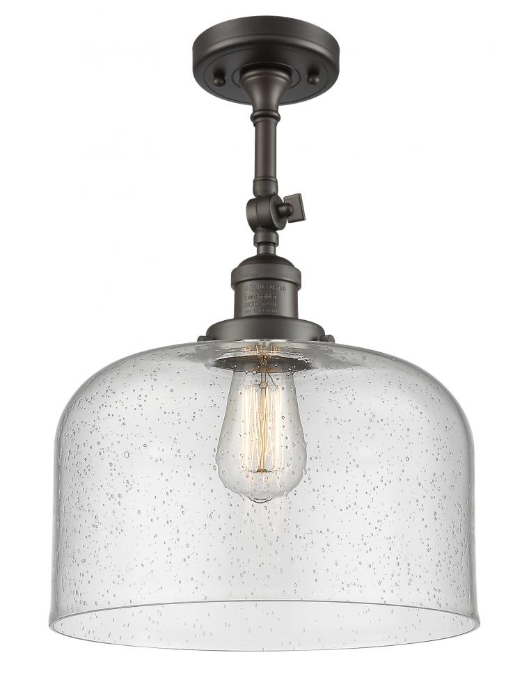 Bell - 1 Light - 12 inch - Oil Rubbed Bronze - Adjustable Semi-Flush Mount