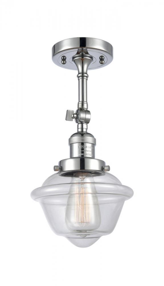 Oxford - 1 Light - 7 inch - Polished Chrome - Adjustable Semi-Flush Mount