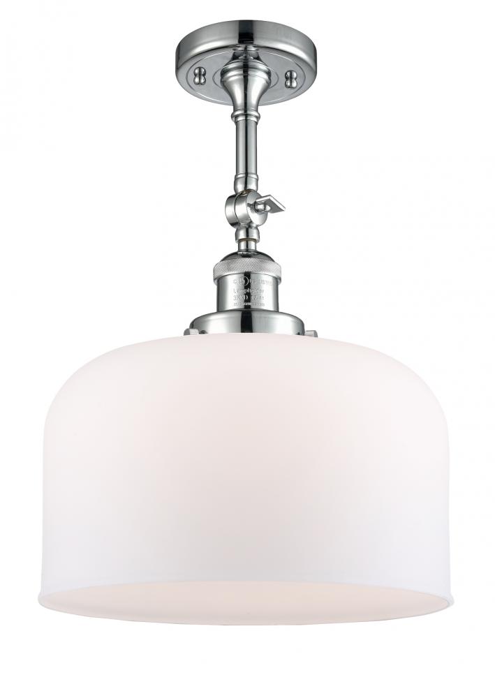Bell - 1 Light - 12 inch - Polished Chrome - Adjustable Semi-Flush Mount