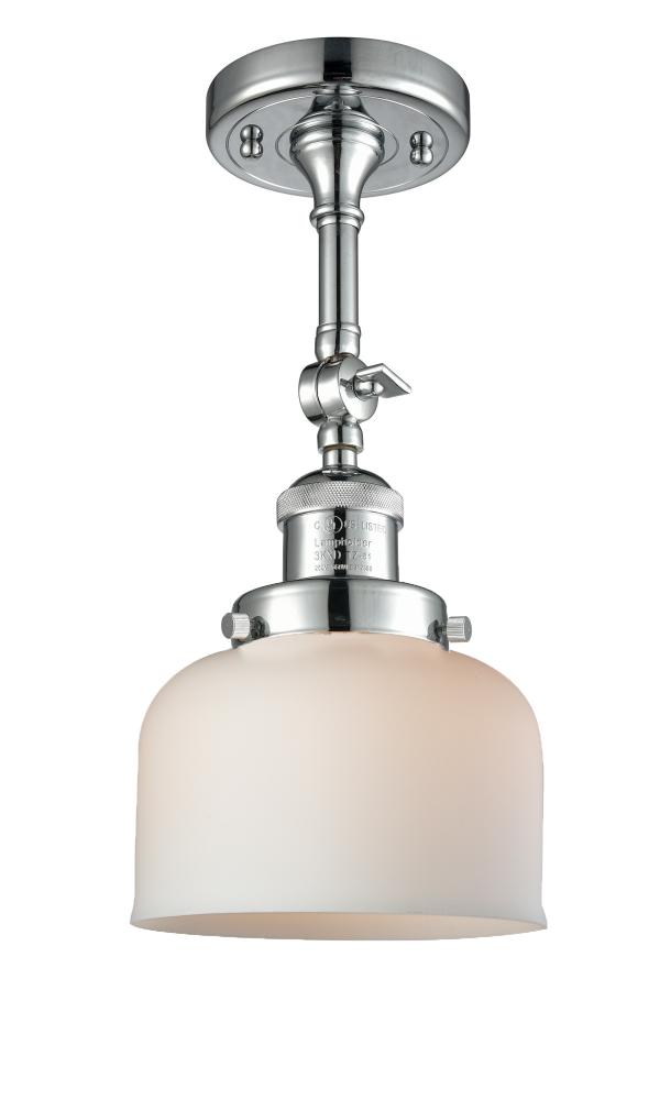 Bell - 1 Light - 8 inch - Polished Chrome - Adjustable Semi-Flush Mount