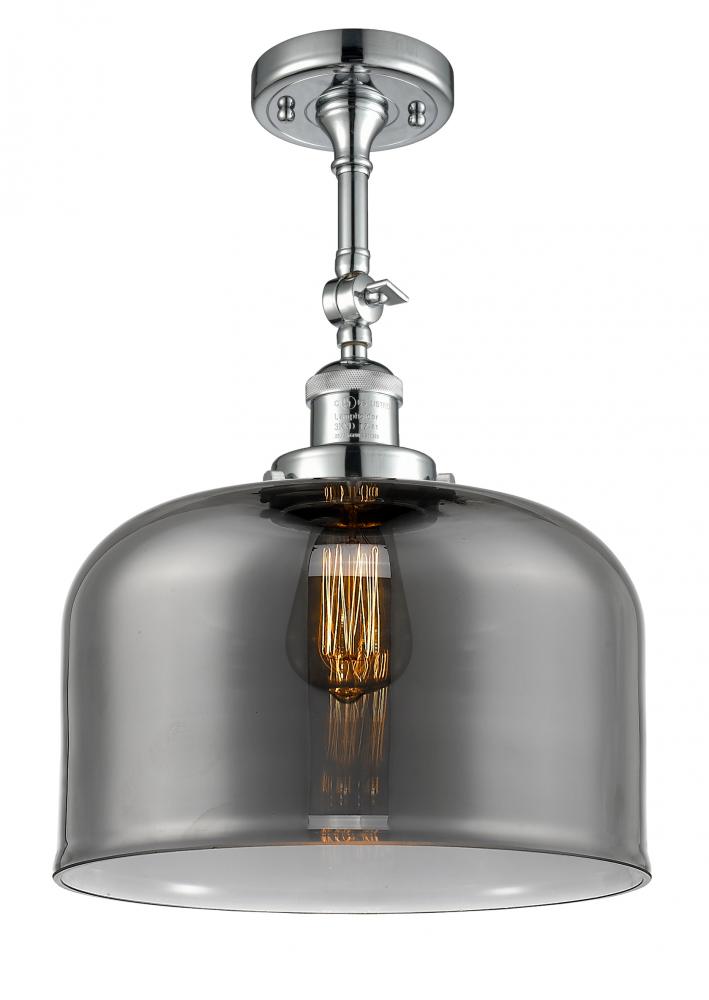 Bell - 1 Light - 12 inch - Polished Chrome - Adjustable Semi-Flush Mount
