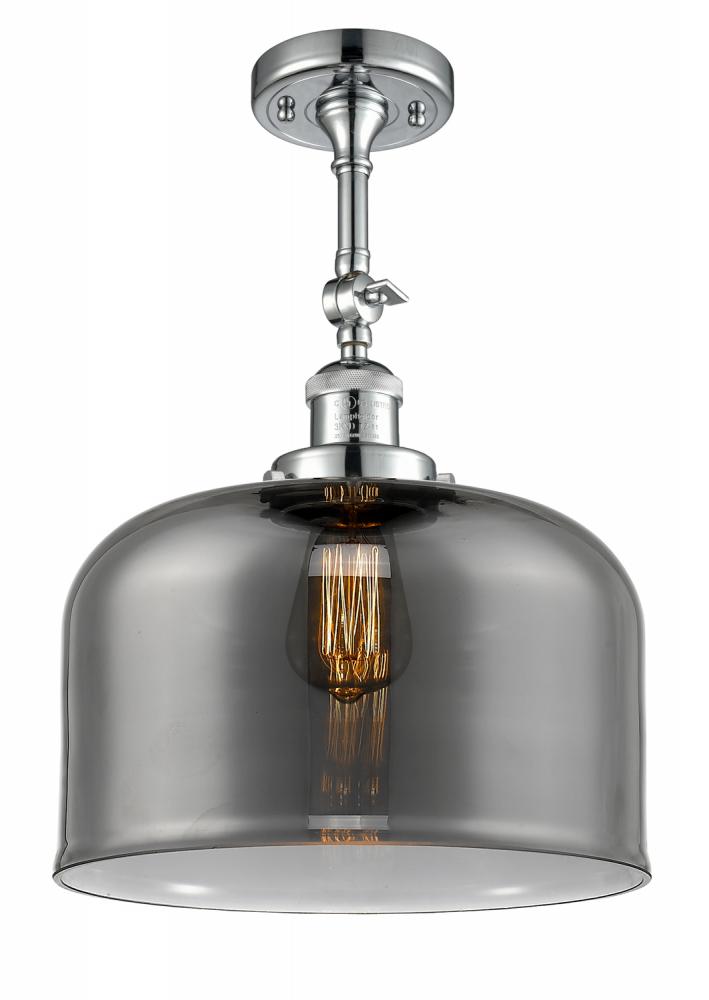Bell - 1 Light - 12 inch - Polished Chrome - Adjustable Semi-Flush Mount