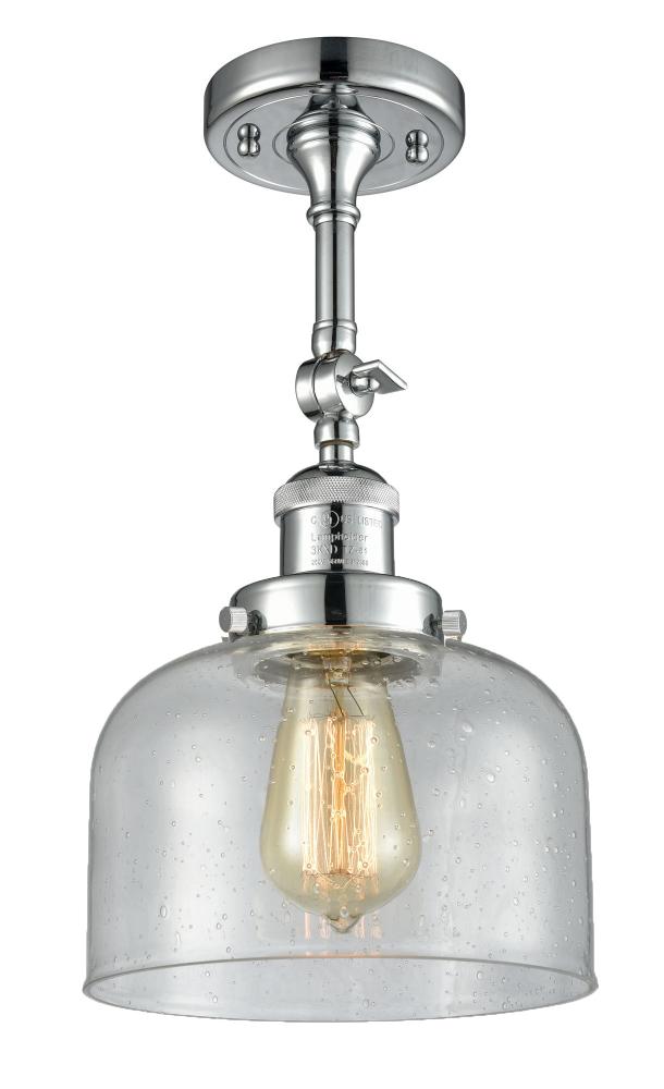 Bell - 1 Light - 8 inch - Polished Chrome - Adjustable Semi-Flush Mount