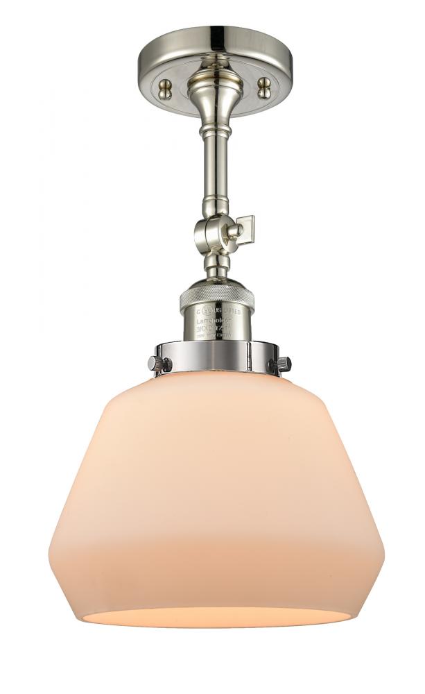 Fulton - 1 Light - 7 inch - Polished Nickel - Adjustable Semi-Flush Mount