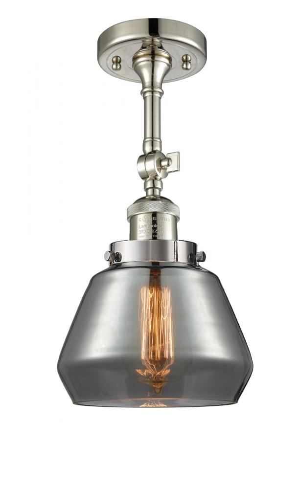 Fulton - 1 Light - 7 inch - Polished Nickel - Adjustable Semi-Flush Mount