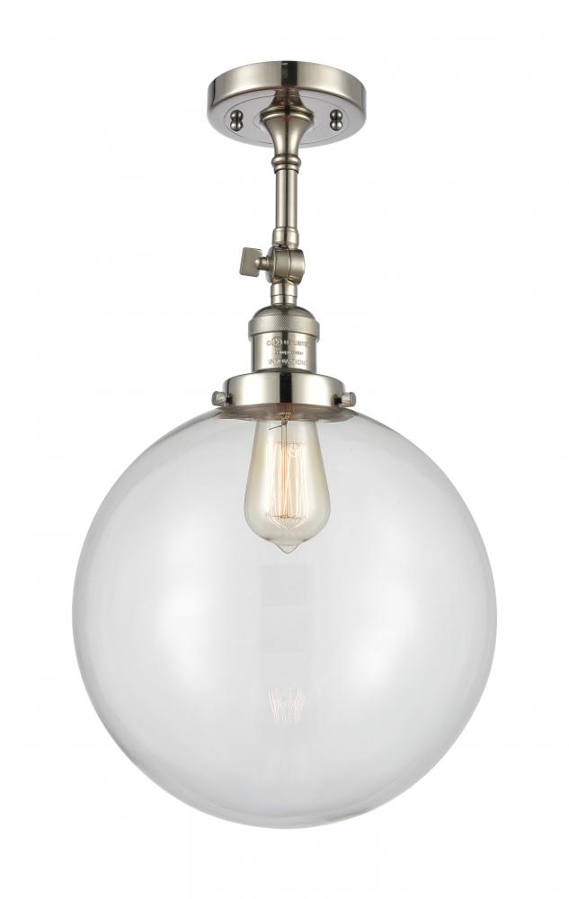 Beacon - 1 Light - 12 inch - Polished Nickel - Adjustable Semi-Flush Mount