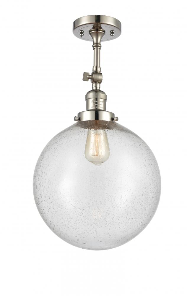Beacon - 1 Light - 12 inch - Polished Nickel - Adjustable Semi-Flush Mount