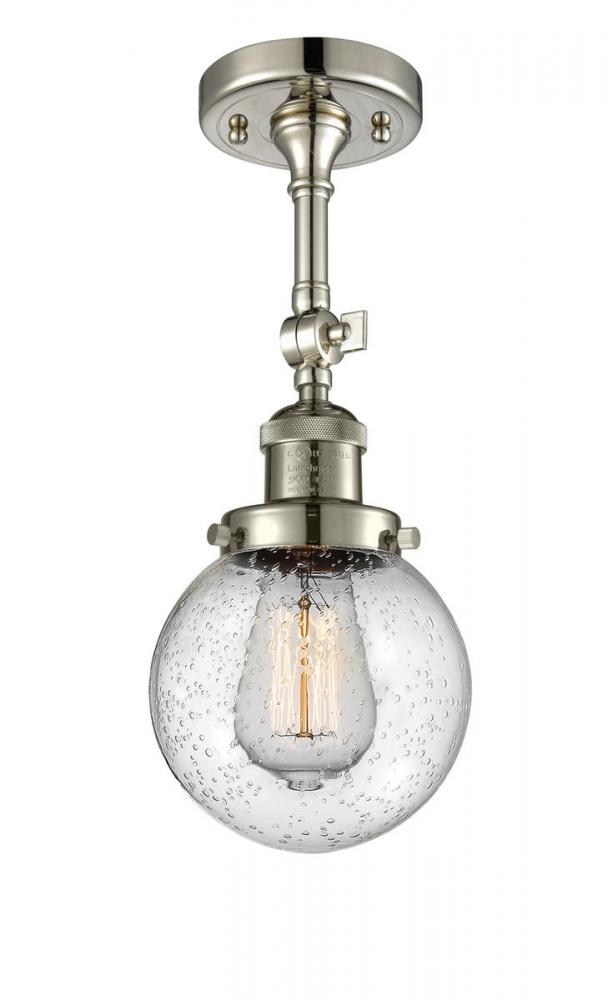 Beacon - 1 Light - 6 inch - Polished Nickel - Adjustable Semi-Flush Mount