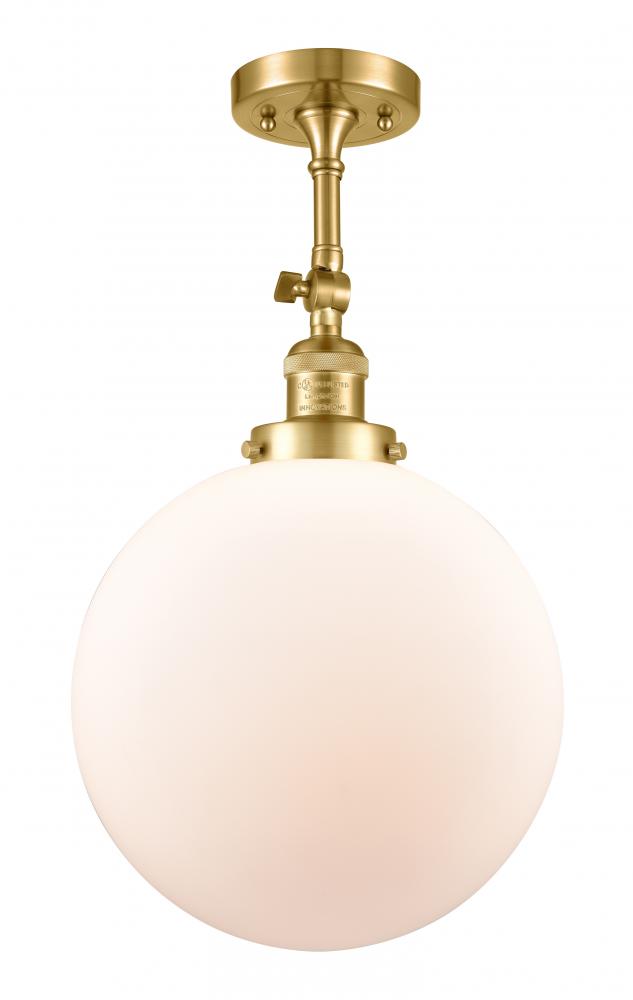 Beacon - 1 Light - 12 inch - Satin Gold - Adjustable Semi-Flush Mount