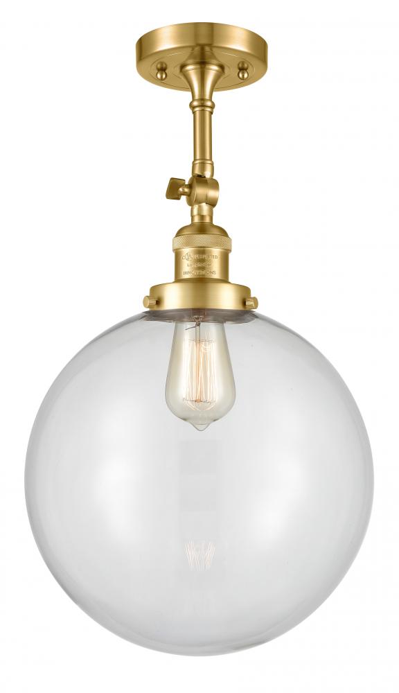 Beacon - 1 Light - 12 inch - Satin Gold - Adjustable Semi-Flush Mount